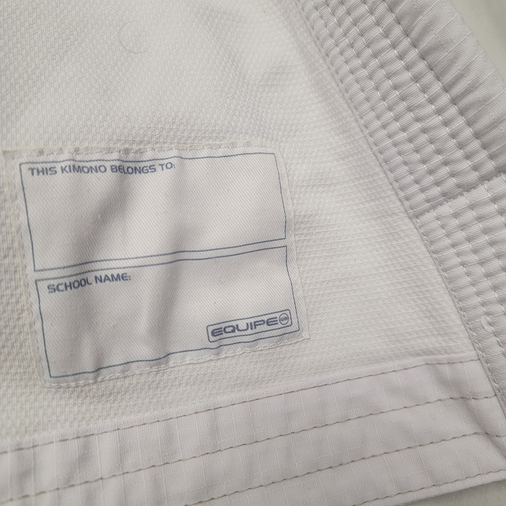 Gracie Barra Equipe GB1 BJJ Gi Top White Cotton Jiu Jitsu Kimono Jacket Size A1 - Picture 10 of 16